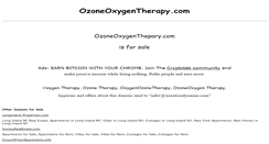 Desktop Screenshot of ozoneoxygentherapy.com