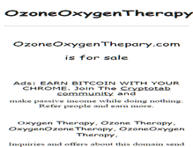 Tablet Screenshot of ozoneoxygentherapy.com